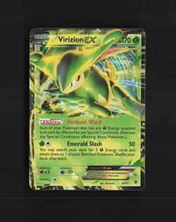 Virizion EX 9/101 Plasma Blast Ultra Rare Holo Pokemon Card LP - Image 1