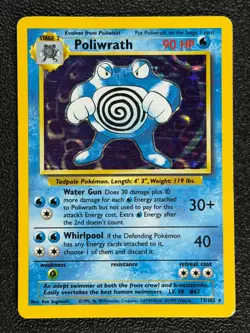 Poliwrath 13/102 HOLO Base Set Series Base Set Stage 2 POKEMON CARD 1999 - HP - Image 1