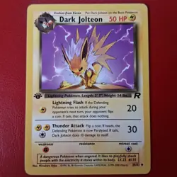Dark Jolteon 38/82 Team Rocket Regular First Edition Pokemon Card Lp - Image 1