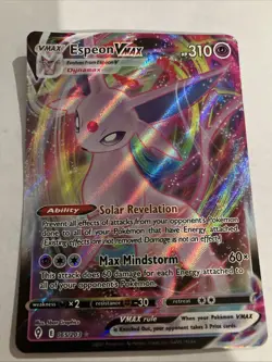 Pokemon TCG Espeon VMAX Holo Ultra Rare Card Evolving Skies 065/203 NM Condition - Image 1