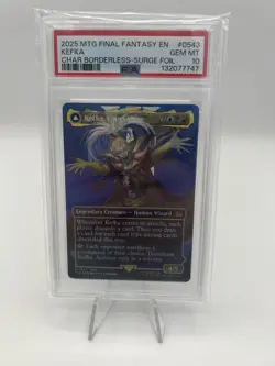 MTG Final Fantasy Kefka Court Mage Borderless Surge Foil PSA 10 - Image 1
