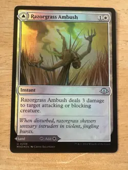 Razorgrass Ambush / Razorgrass Field Foil MTG MH3 - Pack Fresh - - Image 1
