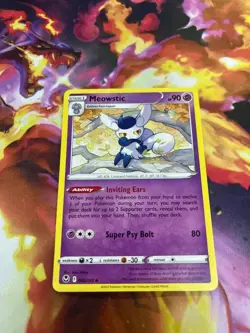 Meowstic 082/195 Swsh12: Sword & Shield - Silver Tempest NM-Mint Pokemon TCG - Image 1