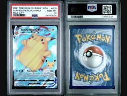 2021 Pokemon Celebrations Surfing Pikachu V Max 009/025 Full Art PSA 10 - Image 3