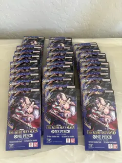 30 One Piece The Azure Sea’s Seven OP 14 Sleeved Booster Packs English. - Image 1