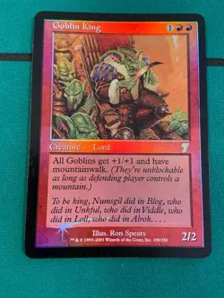 MTG Magic the Gathering - FOIL Goblin King SP 7th Edition Rare - Image 1