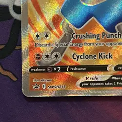 Lucario V SWSH213 Pokemon TCG Black Star Promo Holo Full Art Card NM - Image 3