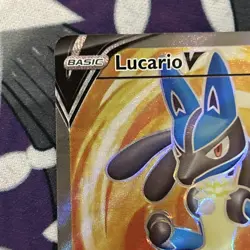 Lucario V SWSH213 Pokemon TCG Black Star Promo Holo Full Art Card NM - Image 4