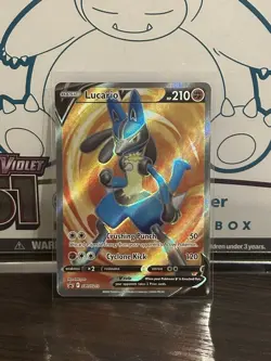 Pokemon TCG Lucario V SWSH213 Black Star Promo Card Near Mint Condition - Image 1