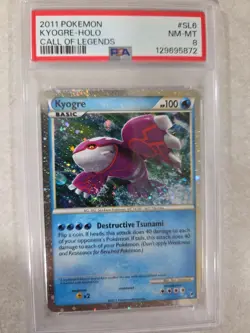 PSA 8 NM - MT 2011 POKEMON KYOGRE - HOLO CALL OF LEGENDS #SL6 - Image 1
