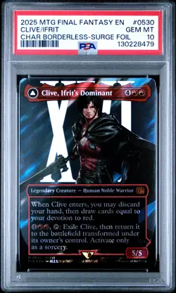 2025 MTG FINAL FANTASY CLIVE, IFRIT'S DOMINANT/IFRIT, WARDEN OF INFERNO PSA 10 - Image 1