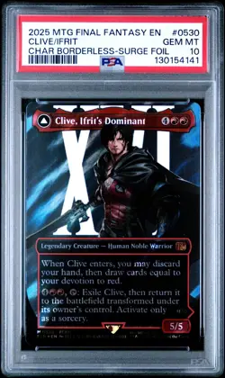 2025 MTG FF SURGE FOIL CLIVE, IFRIT'S DOMINANT/IFRIT, WARDEN OF INFERNO PSA 10 - Image 1