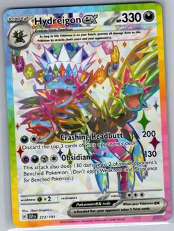 Hydreigon ex 223/191 SV08: Surging Sparks - Pokemon Card - NM - Image 1