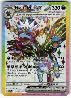 Hydreigon ex 223/191 SV08: Surging Sparks NM Pokemon Card TCG - Image 1