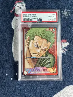 Roronoa Zoro (001) (Parallel) OP01-001 Romance Dawn Foil Psa 10 - Image 1