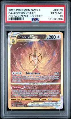 2023 POKEMON SWORD & SHIELD CROWN ZENITH SECRET FULL ART/ARCEUS VSTAR PSA 10 - Image 1