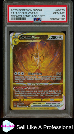 ARCEUS STAR POKEMON GG70 2023 CROWN ZENITH GEM MINT ENGLISCH PSA 10 - Image 1