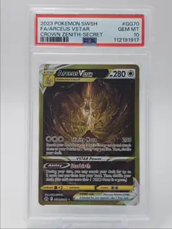 ARCEUS VSTAR 2023 POKEMON CROWN ZENITH SECRET RARE GG70/GG70 PSA 10 Q0883 - Image 1
