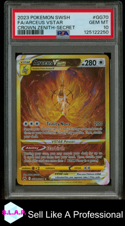 FA/ARCEUS VSTAR CROWN ZENITH-SECRET POKEMON SWSH CROWN ZENITH 2023 GG70 PSA 10 - Image 1