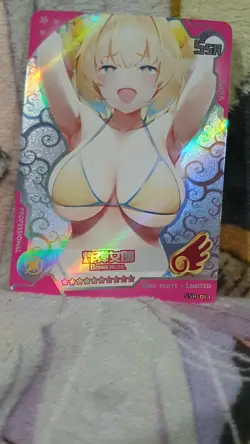 GODDESS STORY GIRL PARTY LIMITED SSR-017 BOMBERGIRL ANIME WAIFU CARD - Image 1