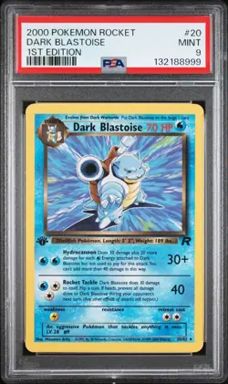 PSA 9 - Dark Blastoise - #20 - 1st Edition - Team Rocket - Pokemon Card - Image 1