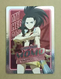 My Hero Academia Neon Collection Momo Yaoyorozu Metal Card - Image 1