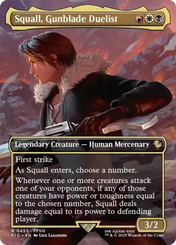 MTG Squall, Gunblade Duelist (Borderless) [FINAL FANTASY Commander] Foil Near Mi - Image 1