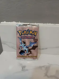 2 WOTC Pokemon Fossil Pack Unlimited Booster Packs Zapdos Aerodactyl Artwork 742818060714 - Image 1