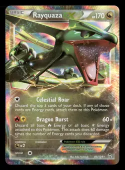 Rayquaza EX - 85/124 - Ultra Rare - Dragons Exalted - Pokemon Card - NM/M - Image 1