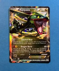 Rayquaza EX 85/124 Dragons Exalted NM Ultra Rare Pokemon Card - Image 1