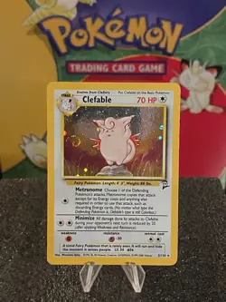 Pokemon TCG Clefable SWIRL Base Set 2 (1999) 5/130 Unlimited Holo Rare MP! - Image 1