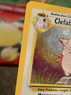Pokemon TCG Clefable SWIRL Base Set 2 (1999) 5/130 Unlimited Holo Rare MP! - Image 2