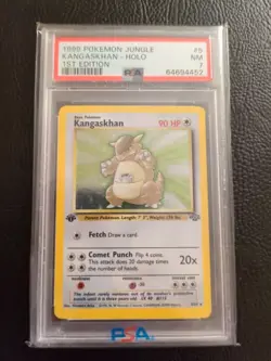 PSA 7 1999 Pokemon Kangaskhan Holo 1st Edition Jungle #5/64 - Image 1