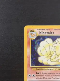 Pokemon Ninetales TCG Base Set Holo Shadowless Rare Card 12/102 Black Flame WOTC - Image 2