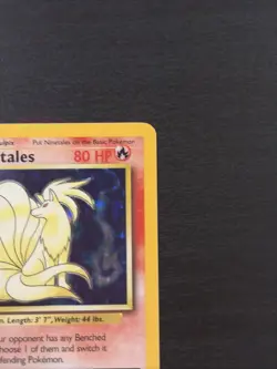 Pokemon Ninetales TCG Base Set Holo Shadowless Rare Card 12/102 Black Flame WOTC - Image 3