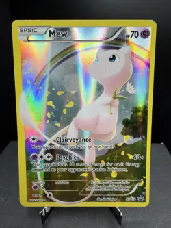 Pokemon TCG XY Mythical Collection Mew XY110 Full Art Black Star Promo Dent/DMG - Image 1