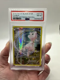 2016 Pokemon TCG XY Mythical Collection Mew Promo XY110 PSA 8 Foil Black Star - Image 2