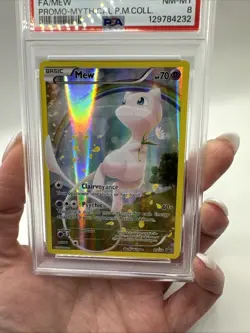 2016 Pokemon TCG XY Mythical Collection Mew Promo XY110 PSA 8 Foil Black Star - Image 3