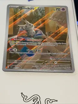 NM Mimikyu Pokemon Center 075 ETB Promo Paldean Fates Unsealed - Image 2