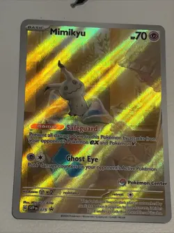 NM Mimikyu Pokemon Center 075 ETB Promo Paldean Fates Unsealed - Image 4
