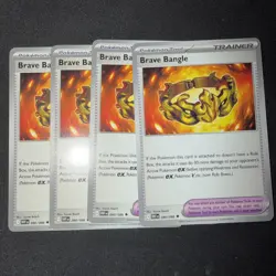 4x Brave Bangle 080/086 White Flare English Pokemon Card Non Foil x4 - Image 1