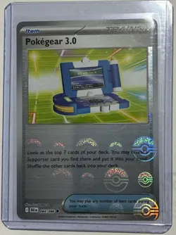 Pokemon Trainer Pokegear 3.0 Pokeball Holo Pokemon Card TCG 84/86 Black Bolt NM - Image 1