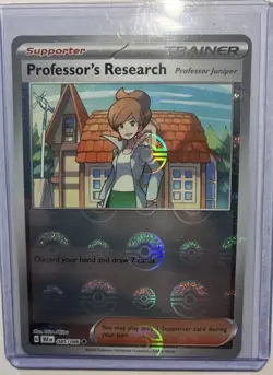 Pokemon Trainer Professor's Research PokeBall Holo Card TCG 85/86 Black Bolt NM - Image 1
