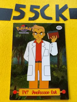 TV7 Professor Oak : Topps Textured HOLO FOIL Puzzle Pokemon Card + 11 Photos🖼 - Image 1