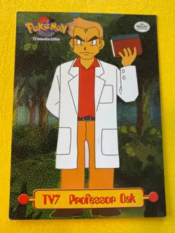 TV7 Professor Oak : Topps Textured HOLO FOIL Puzzle Pokemon Card + 11 Photos🖼 - Image 2