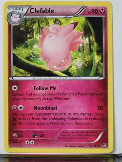 Clefable 71/111 - LP - XY Furious Fists Pokemon Card - Atsuko Nishida Art - Image 1