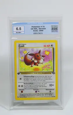 Evoli 51/64 EGS graded 6.5 Dschungel Jungle First 1 Edition Eevee PSA Pokemon - Image 1