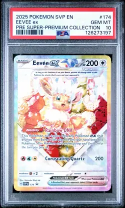 2025 POKEMON SVP EN-SV BLACK STAR PROMO #174 EEVEE EX PSA 10 - Image 3