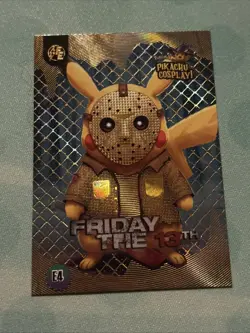 Friday The 13th #E4 - Gold Holo Box Hit - Pikachu Cosplay Pokemon - Image 1