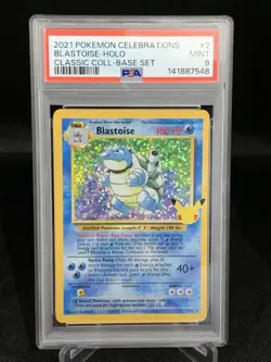 Pokemon PSA 9 MINT Celebrations Blastoise 2/102 Classic Collection Holo - Image 1